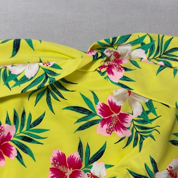 Lands' End Floral Twist Front Retro High Waisted Bikini Bottom Size 16 - Picture 3 of 8